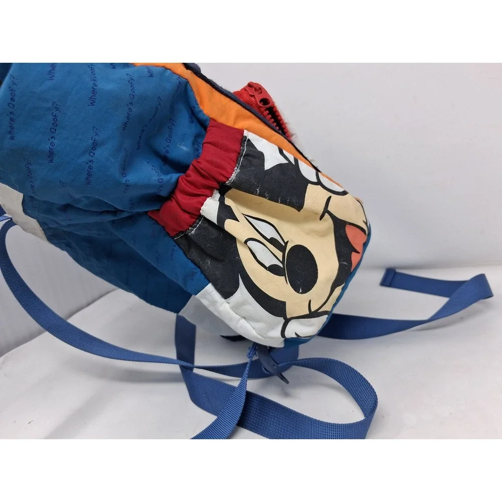Disney Mickey Mouse and Friends Colorblock Backpack Rucksack Blue Orange Goofy